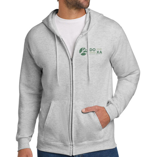 Hanes EcoSmart Full Zip Hooded Sweatshirt - Printed Logo Hanes EcoSmart Full Zip Hooded Sweatshirt - Printed Logo Thumbnail