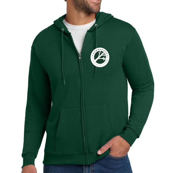 Hanes EcoSmart Full Zip Hooded Sweatshirt - Printed Logo Hanes EcoSmart Full Zip Hooded Sweatshirt - Printed Logo Thumbnail