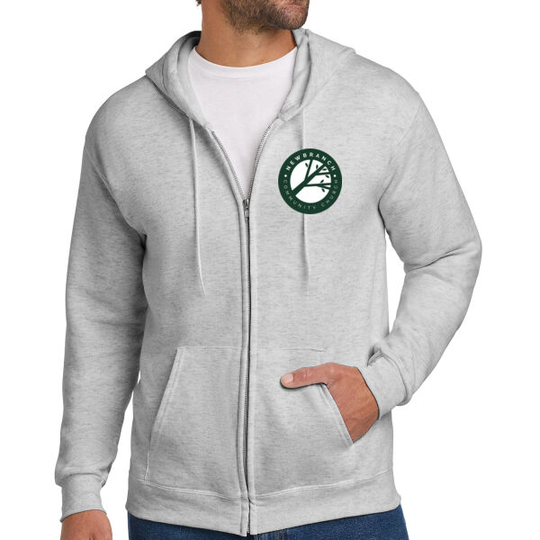 Hanes EcoSmart Full Zip Hooded Sweatshirt - Printed Logo Hanes EcoSmart Full Zip Hooded Sweatshirt - Printed Logo Thumbnail